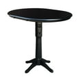 thumbnail image 5 of 36" Round Top Counter Height Table with 12" Leaf - Black, 5 of 15