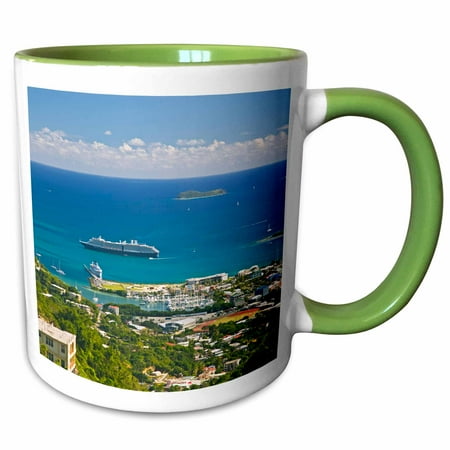 Holland America Cruise Line 3dRose Holland America Cruise, The Zuiderdam, Caribbean-CA10 JRE0044 - Joe Restuccia III - Two Tone Green Mug, 11-ounce ()