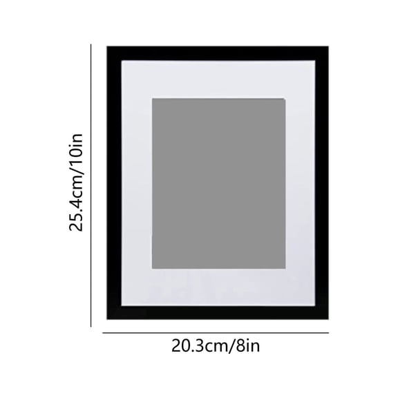 Black 8X10 Inches Picture Frame For Tabletop Or Wall Display No Mat Included Lightweight Sturdy Plastic With Hd Glass