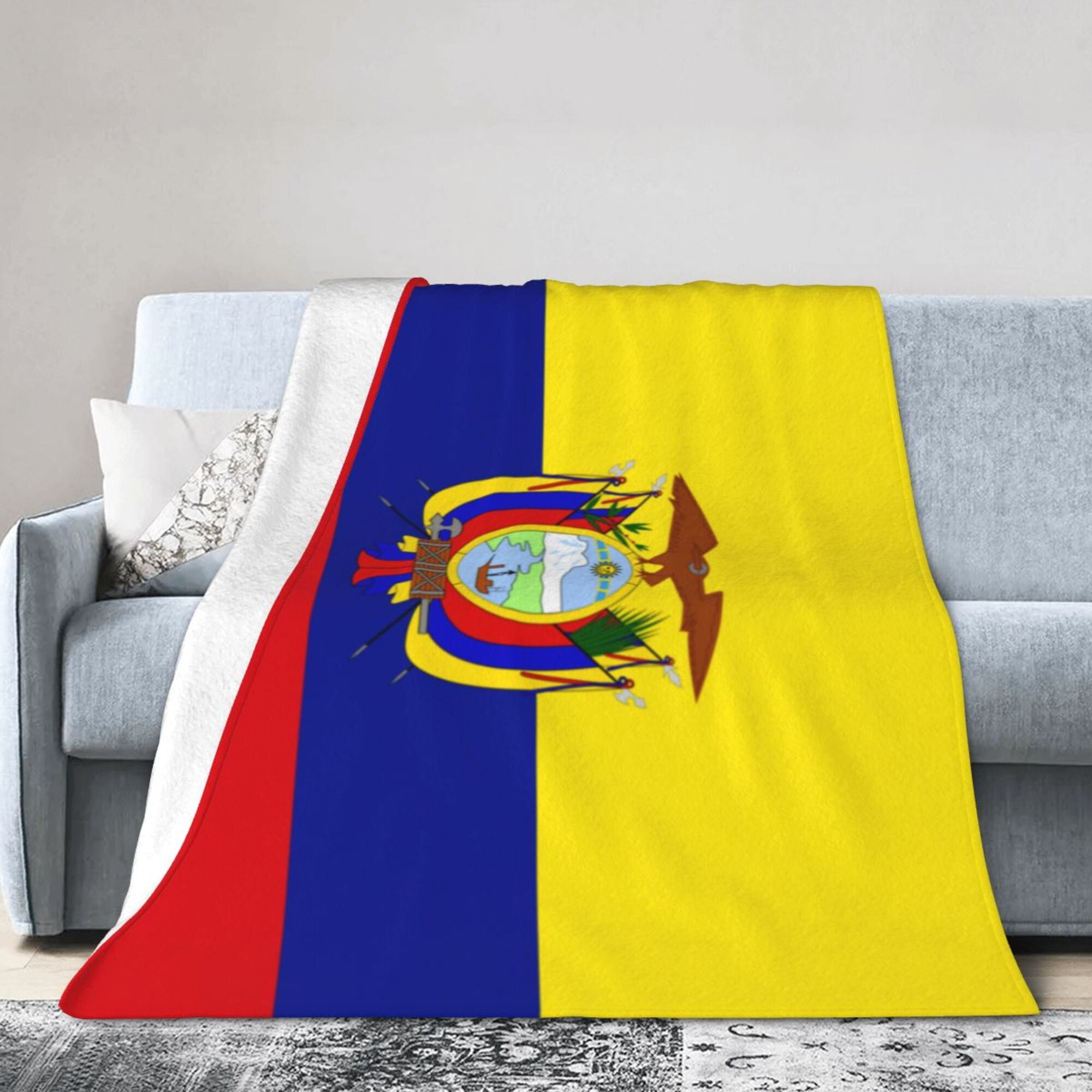 Ecuador Flag Allover Print Rectangular Pillow main image 1