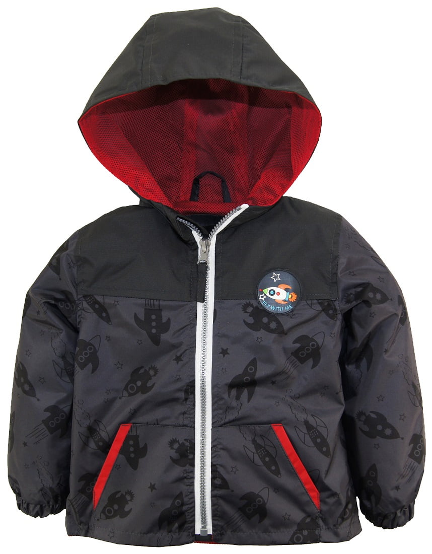 IXtreme - iXtreme Newborn Boys Spacecraft Jacket Mesh Lined Windbreaker Hooded Spring Coat 