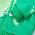 thumbnail image 5 of POPTEM Toddler Boys Zip-up Hoodies Dinosaur Graphics Zipper Jacket Hooded Sweatshirt for Kids Green 2T, 5 of 6