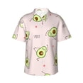 thumbnail image 2 of Xecao Avocado Doing Sport Yoga print Hawaiian shirt - a stylish short-sleeve button-down for men, perfect for casual beach and tropical outings., 2 of 9