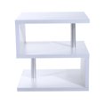 thumbnail image 3 of HomCom 20" Modern Designer S-Shaped Multi Level Accent End Table Shelf - White, 3 of 7