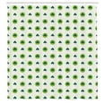 thumbnail image 3 of Ambesonne Floral Shower Curtain, Clovers Green Dots Irish, 69"Wx84"L, Lime Green Dark Green, 3 of 5