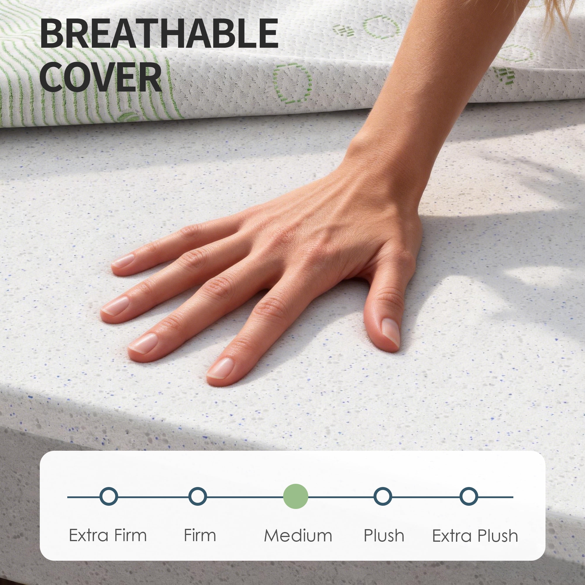 Timber Vibe Studio Mattress Adult 4 in Folding Queen Medium Tight Top Gel Mattresses