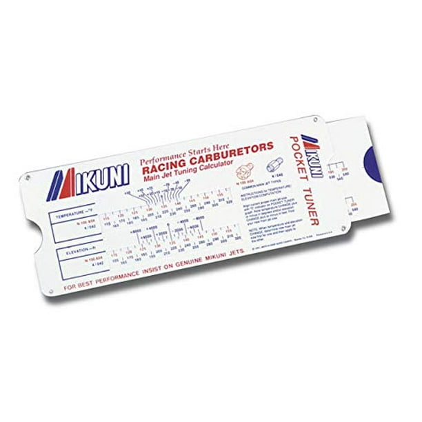 Mikuni Carburetor Jet Pocket Tuner Sliding Calculator