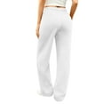 thumbnail image 4 of Lumtrix Wide Leg Sweatpants for Women High Waisted Baggy Sweat Track Pants Drawstring Casual Lounge Pants with Pockets Drawstring Fall Fashion Pants White 2XL, 4 of 6