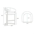 thumbnail image 3 of Manhattan Comfort Augusta Counter Stool with Metal Base in Light Gray, 3 of 11