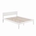 thumbnail image 3 of Orlando Queen Solid Wood Platform Bed in White, 3 of 7