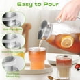 thumbnail image 5 of NestE Glass Pitcher with Lid, ZBUFAN 68oz/2 Liter Glass Water Pitcher with Handle and Lid, Anti-Slip Base Juice Jug for Ice Tea, Sun Tea, Sangria, Lemonade Fridge Pitchers for Drinks Gray, 5 of 14