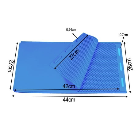 

2pcs Silicone Mould Flexible Beeswax Foundation Press Moldel For Making Beeswax Flake For Efficient Beeswax Making Garden Tool 44*27cm blue