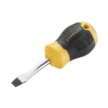 Stanley Hand Tools Cushion Grip Stubby Screwdriver 6.5 X 45mm Flared