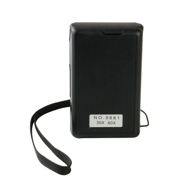 Seitruly 60X 30X Lupa retráctil Tamaño de bolsillo Moneda Joyería Inspección Observación Lupa Detector con luz Videojuegos y accesorios