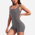thumbnail image 4 of Jumpsuits for Women Sexy Backless One Piece Bodycon Scrunch Shorts Romper Sleeveless Tummy Control Yoga Bodysuits, 4 of 8
