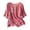 L0436 Hot Pink, variant on Wooowa Women 3/4 Sleeve Cotton Linen Blouses Retro Chinese Button Tops Floral Embroidered Shirts Mandarin Collar T Shirt