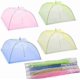 thumbnail image 1 of 4 Pcs Food Cloche/Insect Cloche/Food Tent/Folding Food Cover Mesh Screen Umbrellas, BBQ and More - 4 Colors (Pink, Green, Blue, Yellow), 1 of 5