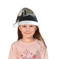 thumbnail image 5 of Haiem Clear Sky Mountain Red Dragon Pattern Santa Hat Confortable Velvet Christmas Hat for Christmas Party Favors Fit for Adults and Kids, 5 of 6