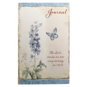 Christian Art Gifts Scripture Journal The Lords Mercies Are New Every Morning Lamentations 3:22-23 Bible Verse Blue Floral Inspirational Notebook,128 Ruled Pages Flexcover 5.5” x 8.5”