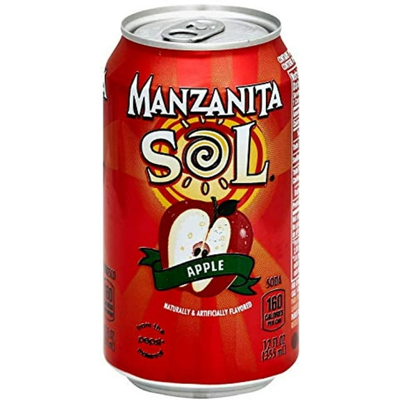 Manzanita Sol Apple Soda 12Oz Cans (12 Pack)