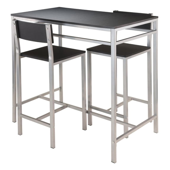 High Table Set with Stools - Compact Dining Table & 2 Seater Stools