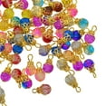 thumbnail image 6 of 100x Glass Bead Charms Daisy Flower Caps Floral Pendants for Jewelry Making, 6 of 8