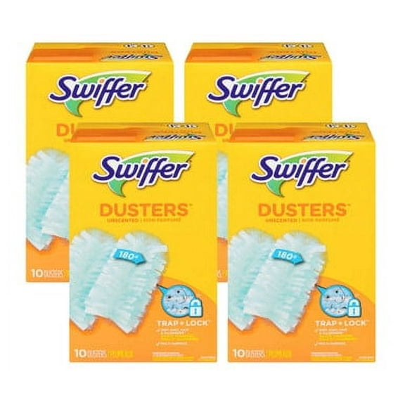 Swiffer Duster 180 Refill Unscented 10-Pack for Dust-Free Living(4/Case)