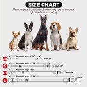 azuza Reflective Dog Collar Super Soft Neoprene Padded Dog Collars with ID Tag Ring for Small Medium Large Dogs