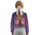 thumbnail image 2 of COEQINE Girls Pullover Tops Crop Top Long Sleeve Sweatshirt Fall Winter Sweater Outfits Loose Fit Casual Crewneck Shirt for Age 5-6, Cute Dragon Star Cloud, 2 of 7