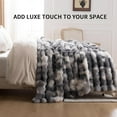 thumbnail image 4 of Cozy Faux Fur Throw Blanket for Couch-Warm Fuzzy Throw Blanket, Soft Plush Thick Bubble Blankets for Bedroom and Living Room, Furry Luxury Blanket, 50 x 60,Tie-Dye Grey, 4 of 7