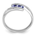 thumbnail image 2 of Sterling Silver Rhodium Tanzanite & Diamond Ring, 2 of 6