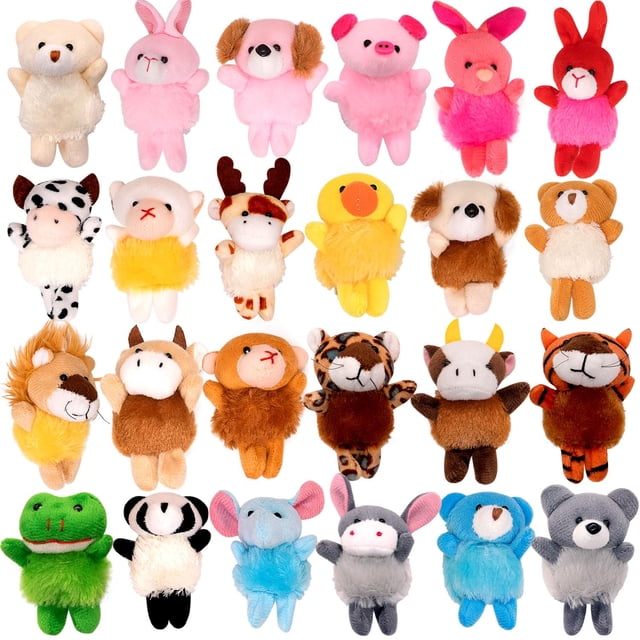 Pack de 24 animales de peluche JoyRapt para niños, de 2.3 a 3.5 pulgadas cada uno