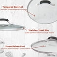 thumbnail image 3 of Tapa de olla WishDirect de vidrio templado de 30 cm para sartenes de 30 cm, 3 of 7