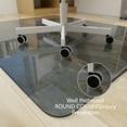 thumbnail image 5 of BEAUTYPEAK 46" x 55" Tempered Glass Office Chair Mat for Carpet or Hard Floor Protection, Gray, 5 of 6