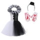 thumbnail image 3 of Disfraz de payaso de carnaval de Halloween, lindo vestido de tutú blanco y negro para niña, vestido de fiesta de cumpleaños, regalo festivo, conjunto de accesorios de ropa, 3 of 5