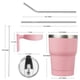 thumbnail image 3 of BJPKPK Vaso con asa de 10 oz, Vasos aislados con Tapa y Pajita, Tazas de Viaje Reutilizables de Doble Pared de Acero Inoxidable, Rosa Claro, 3 of 5