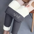 thumbnail image 2 of Pantalons en Molleton pour Femmes, Leggings en Laine d'Agneau avec Doublure en Molleton, 2 of 9