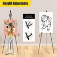 thumbnail image 4 of Annvchi Easel Stand for Painting,Easel for Wedding Sign,63 inch Tall Display Easel,Portable Collapsible Poster Easel,Metal Easel Tripod,Wedding, Black, 4 of 9