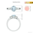 thumbnail image 4 of Angara Natural 1 Ct. Aquamarine with Diamond Solitaire Ring in Sterling Silver for Women (Ring Size: 3), 4 of 9
