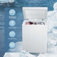 thumbnail image 7 of KNDKO 2.8cu.ft Compact Chest Freezer, Mini Freezer with Adjustable Temperature, 2 Removable Baskets, Top Open Door, Energy Saving, White, 7 of 7