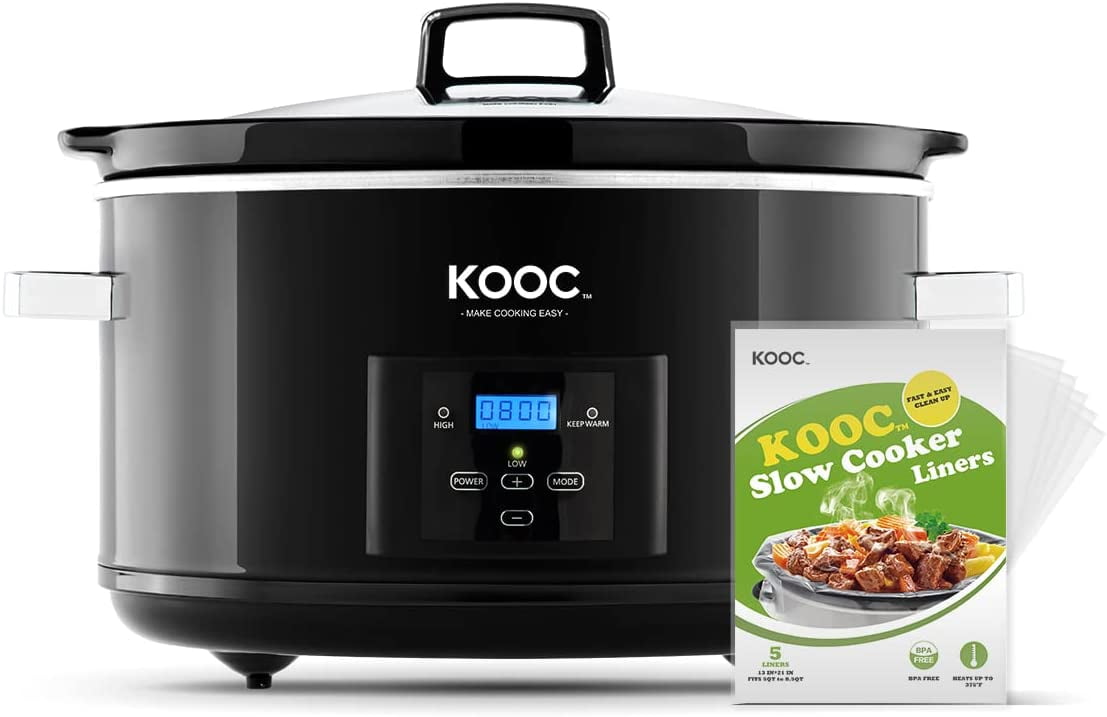 KOOC - Premium Programmable Slow Cooker - 8.5 Quart, with Free Liners –  KOOC Official