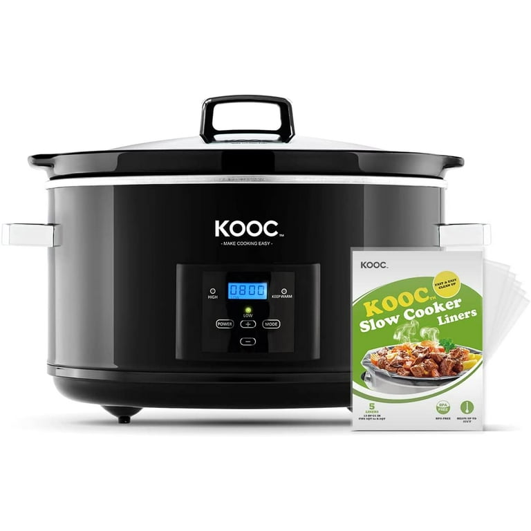West Bend 87905B Slow Cooker Large Capacity Non-stick Variable Temperature  Control Includes Travel Lid and Thermal Carrying Case, 5-Quart, Blue