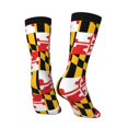 thumbnail image 5 of Womens Funny Socks Flag Of Maryland Pattern Printed Patterned Socks Novelty Socks, 5 of 7