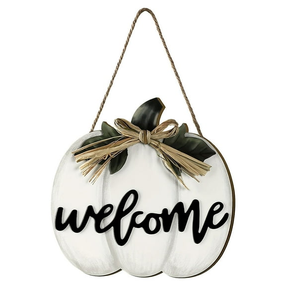 STOBOK Tsgiving Wooden Door Hanger in White for Festive Home Decor