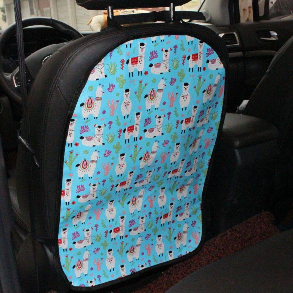 Bear Printed Kick Mats Car Seat Back Protector, Universal Interior Auto