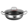 thumbnail image 3 of Olla de sopa de acero inoxidable, sartén antiadherente, Base Universal con tapa, sartén multifunción, olla caliente para Cocina de Inducción y Camping 28cm, 3 of 8