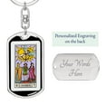 thumbnail image 2 of Tarot Card The Lovers Keychain Dog Tag Stainless Steel or 18k Gold, 2 of 16