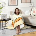 thumbnail image 4 of Cute Back View Cat Wearable Blanket Hoodies for Women Men Adults Cat Lovers Cozy Warm Fall Leaves Orange Tabby Cats Hooded Blankets for Couch Bed Decor 60x80 Inch, 4 of 5
