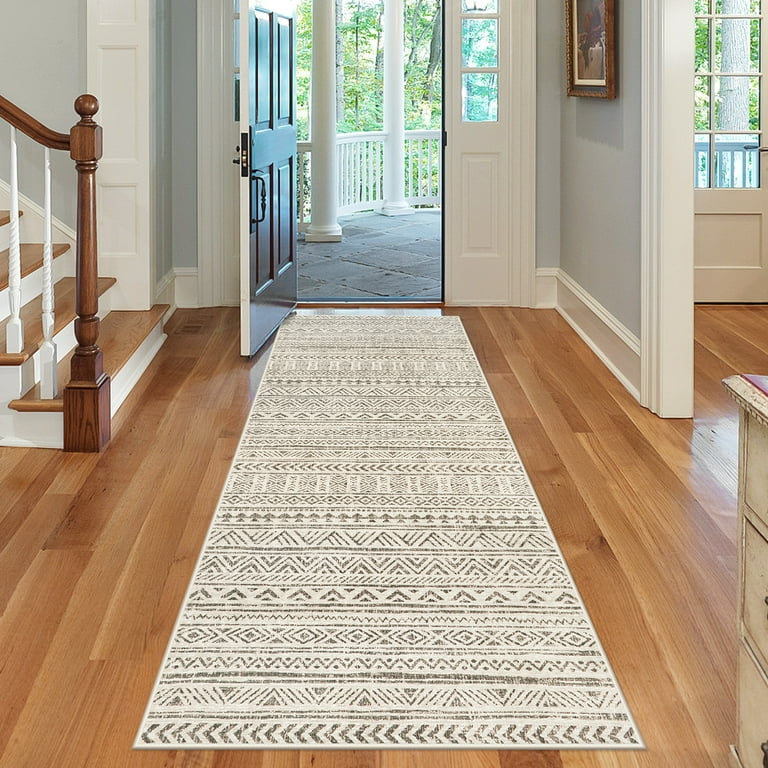 Yeerswag Runner Rugs 2'x6' Moroccan Long Kitchen Runner Rugs Washable Ultra-Thin Non Slip Runner Rug, Soft Modern Geometric Print Carpet Runners For Hallway Entryway Bedroom Kitchen