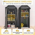 thumbnail image 4 of AECOJOY Outdoor Storage Cabinet Waterproof, Vertical Tall Outdoor Storage Cabinet with Shelves, All Weather Metal Vertical Storage Shed & Outdoor Cabient for Garden in Dark Grey, 4 of 8